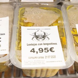 Lentejas con langostinos