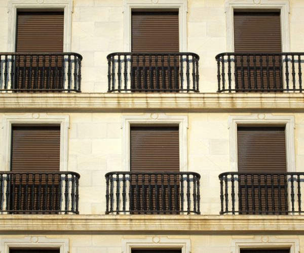 Shutters on a facade